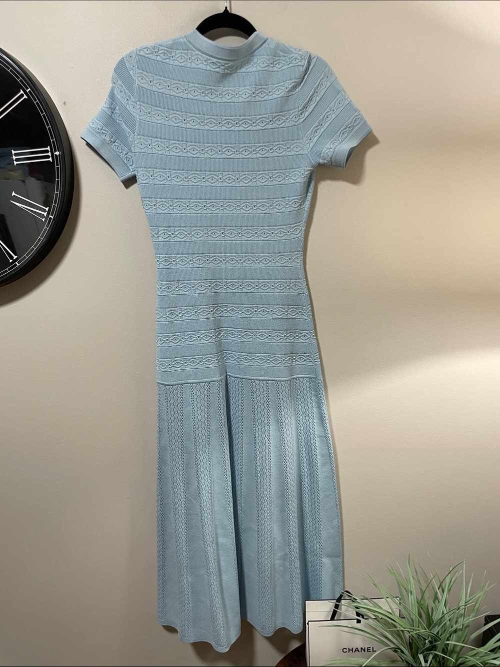 Commense Light Blue Button-Front Knit Maxi Dress - Picture 10 of 17